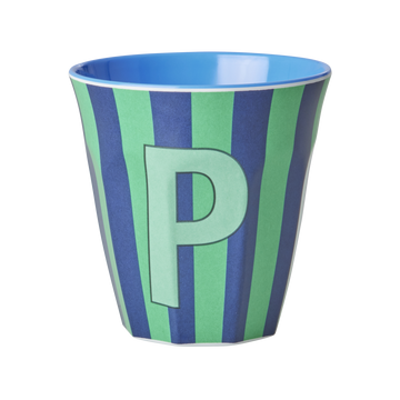 Melamin Buchstabenbecher gestreift