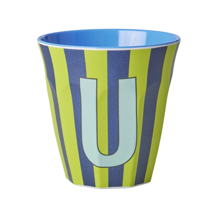 Melamin Buchstabenbecher gestreift