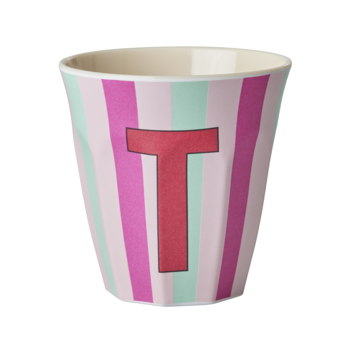 Melamin Buchstabenbecher gestreift