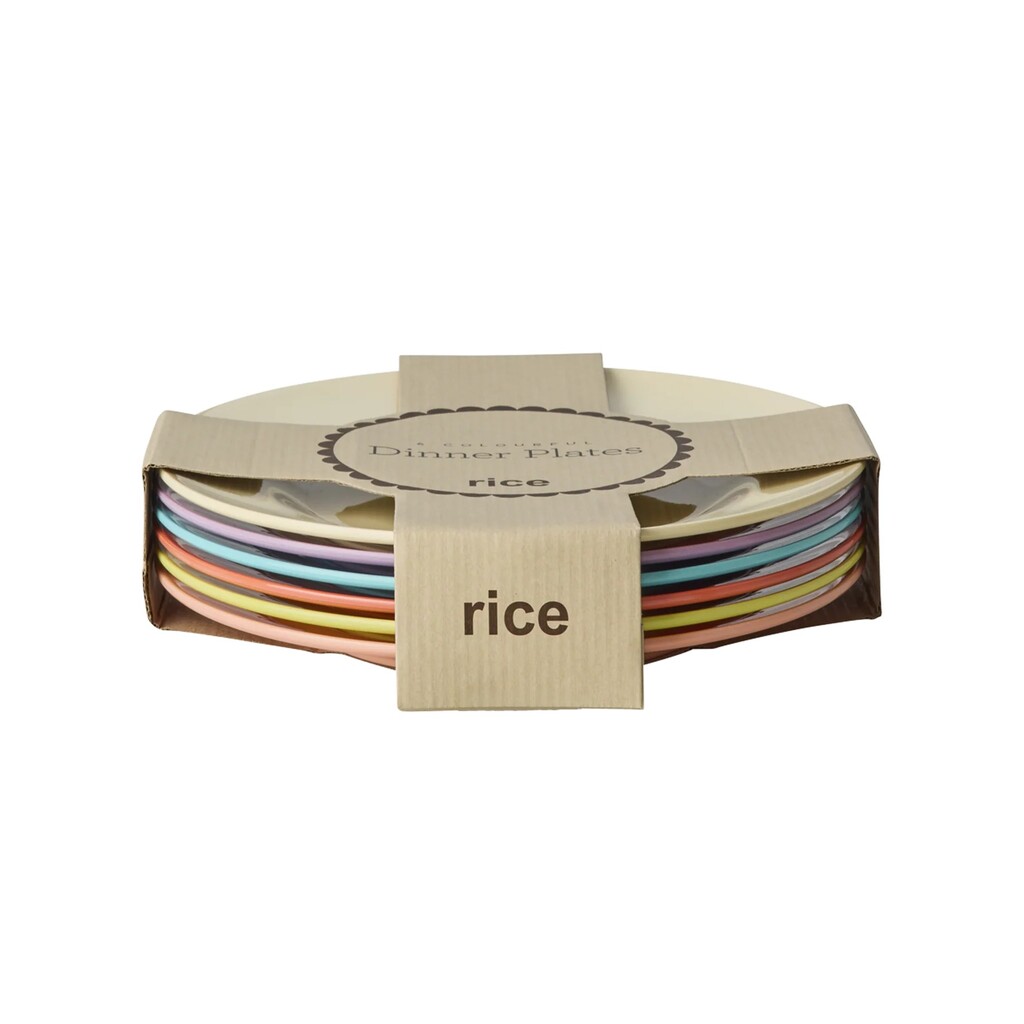 RICE Melamin Essteller rund Glory Days 6er online kaufen bei SKANDEKO