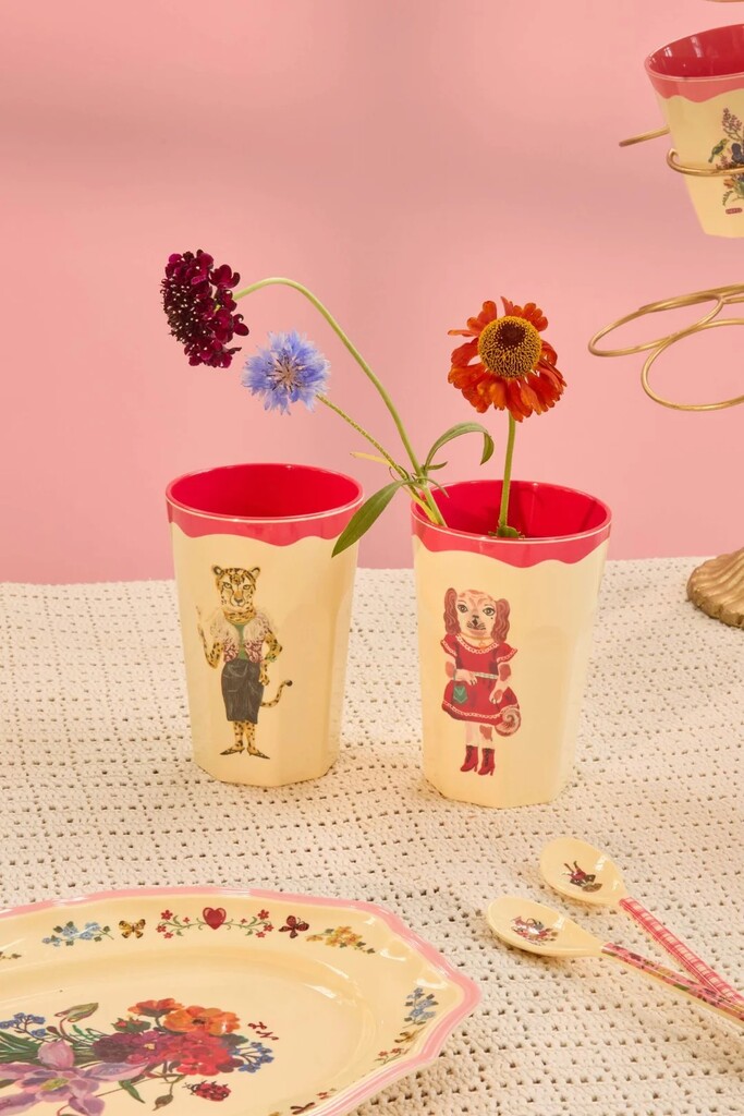 RICE Melamin Hohe Becher Nathalie Lété 2er Pack Preview Image