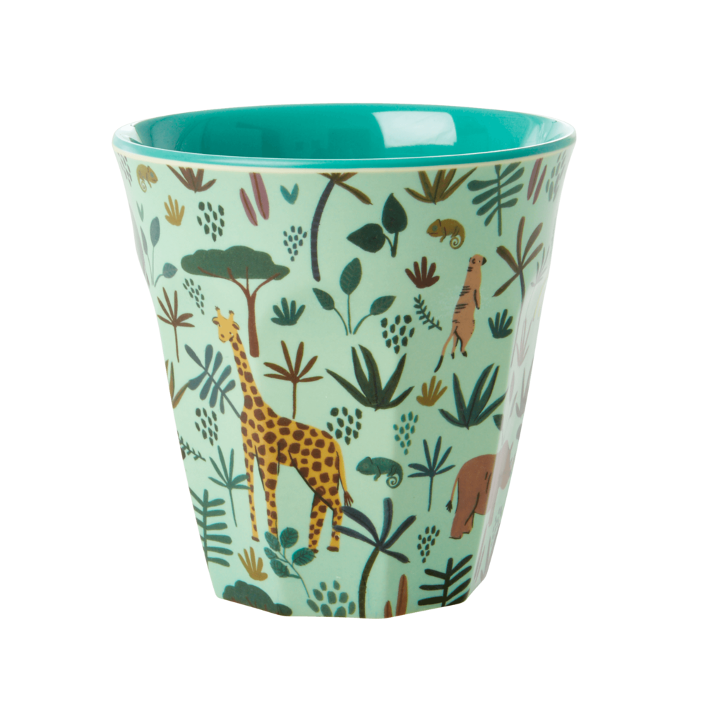 RICE Melamin Kinder Becher Jungle Animals All Over Preview Image