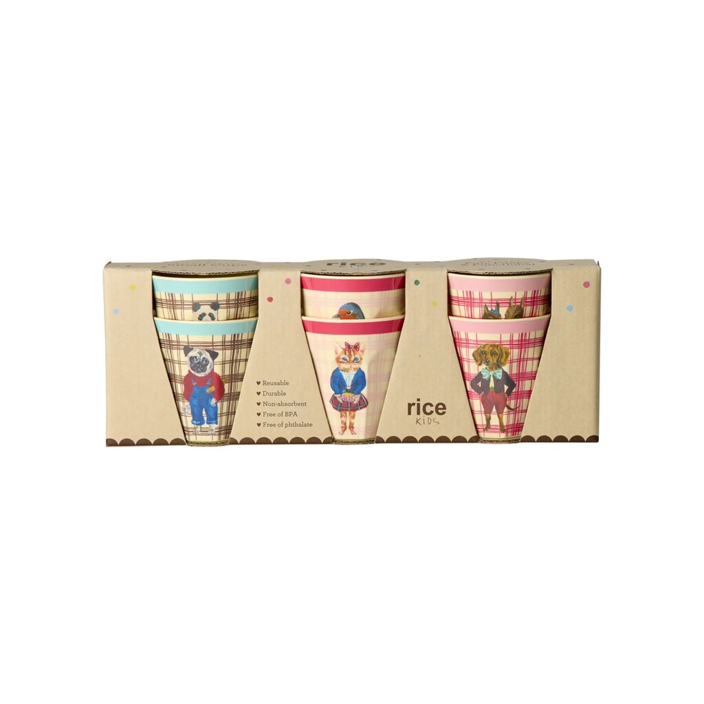 RICE Melamin Kinder Becher Nathalie Lété Print 6er Pack Preview Image