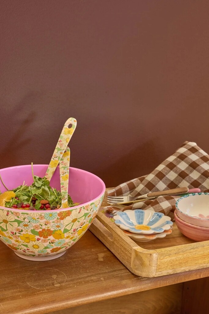RICE Melamin Salat Schüssel Flower Power Preview Image