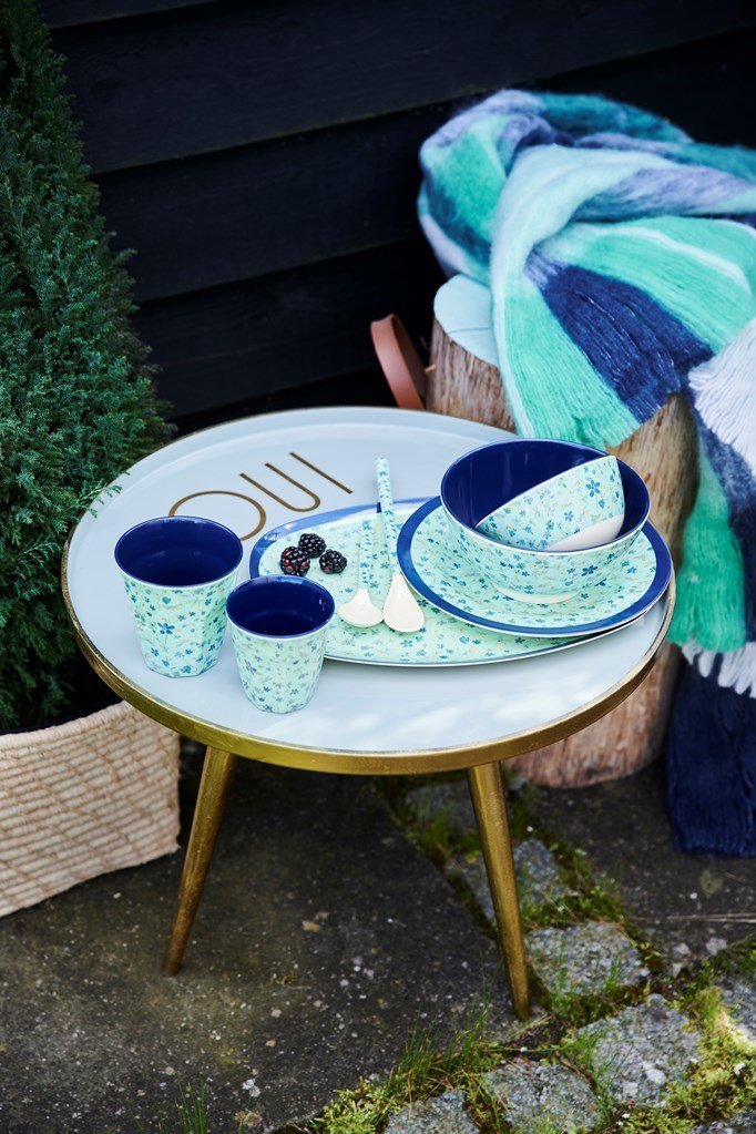 Rice Melamin Teller Blumenmeer - 30x22 Cm Bruchsicher | BPA-frei Für Kinder & Camping