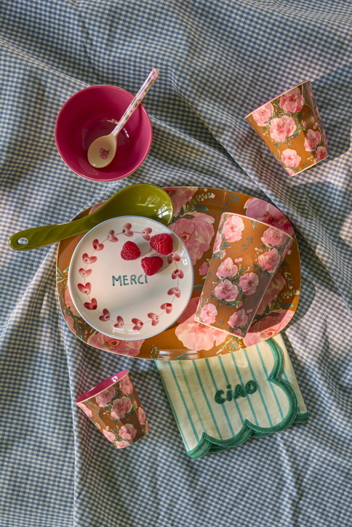 RICE Hoher Melamin Becher Floral Fiesta Rose online kaufen bei SKANDEKO (Ansicht 2)