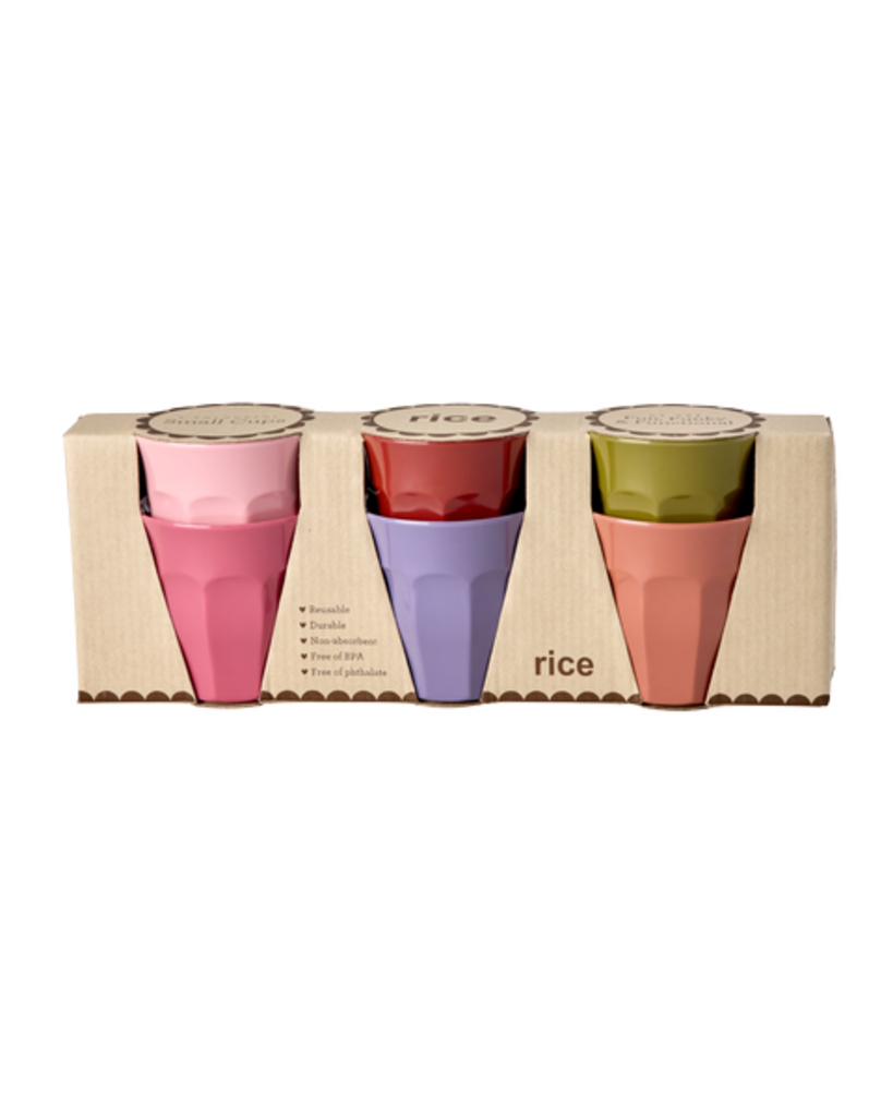 RICE Melaminbecher 6er-Set Small – Solid Colors online kaufen bei SKANDEKO