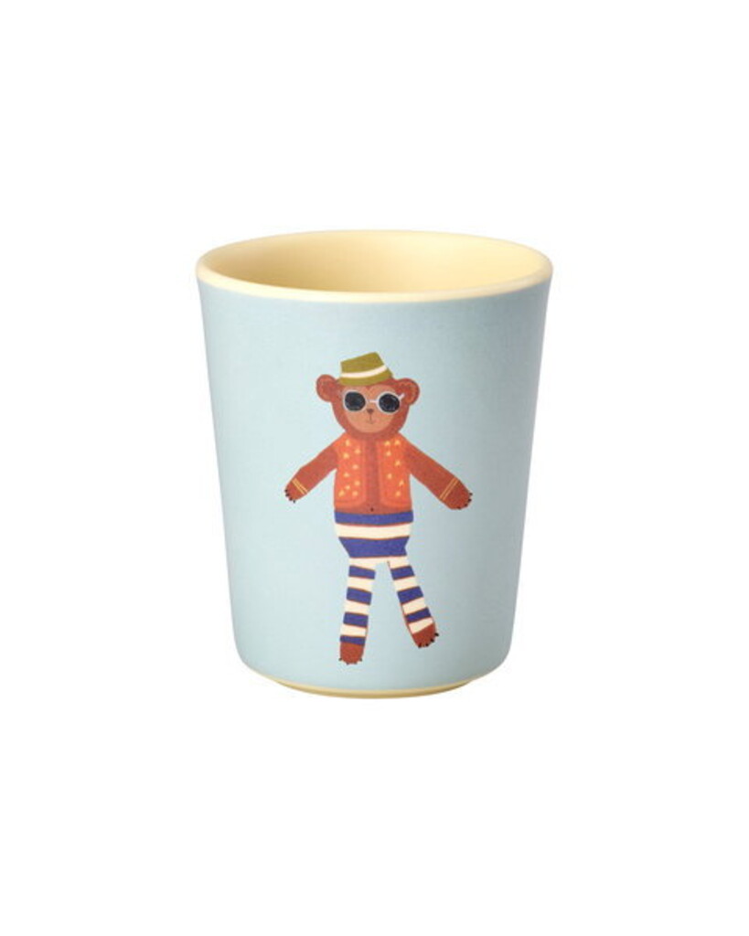 RICE Melamin Kinderbecher mit Tiermotiv Melamin Matt