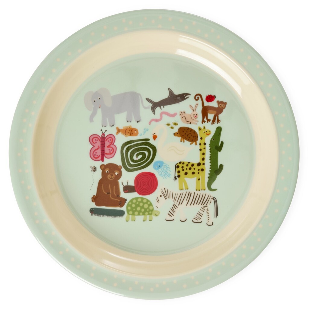 Melamine Kinderteller Wildlife Print