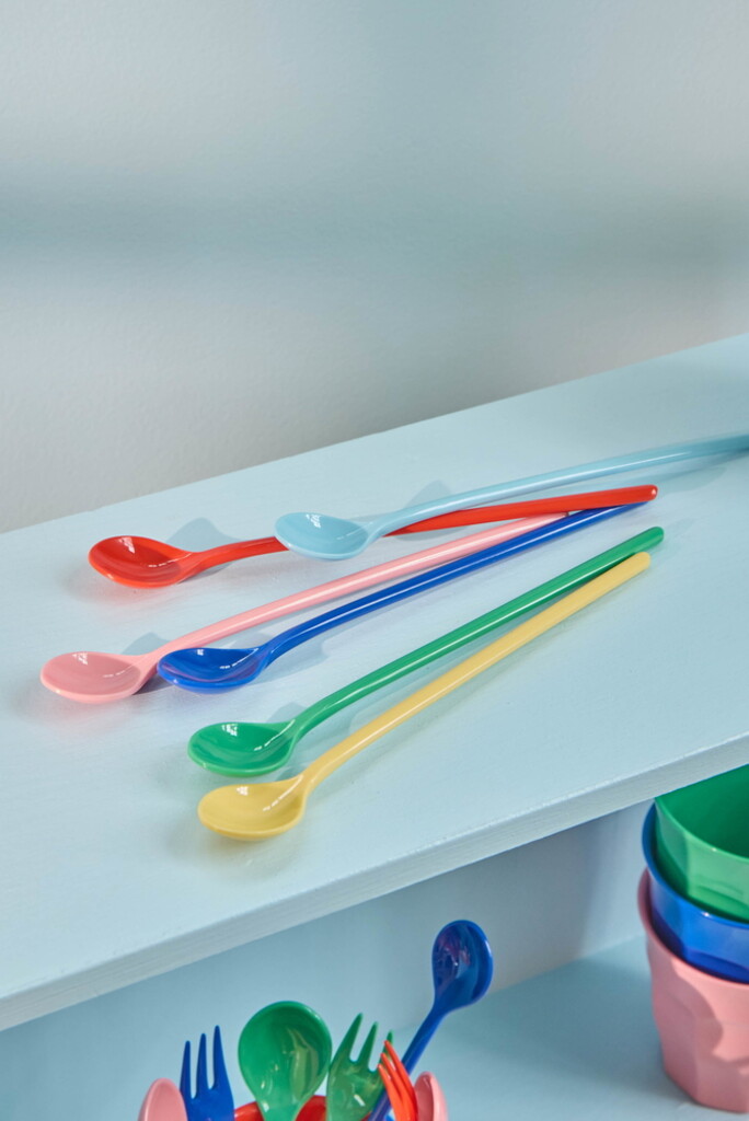 Melamin Latte Löffel Set – Bunt (6er-Set)