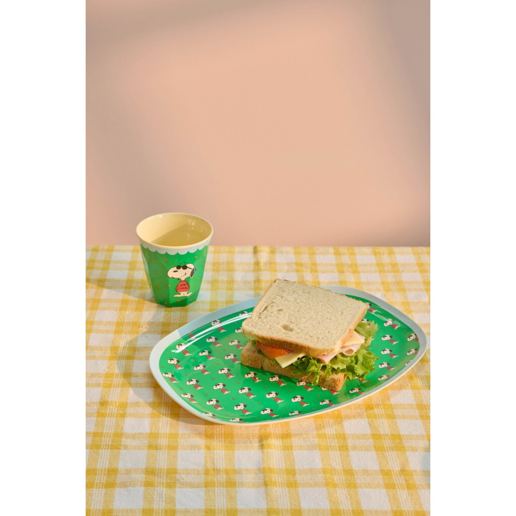 RICE Melamin Rechteckiger Kinderteller mit Snoopy online kaufen bei SKANDEKO (Ansicht 2)