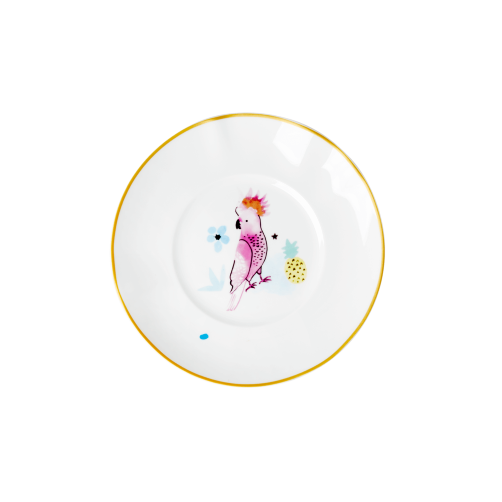 RICE Porzellan Dessertteller Cockatoo