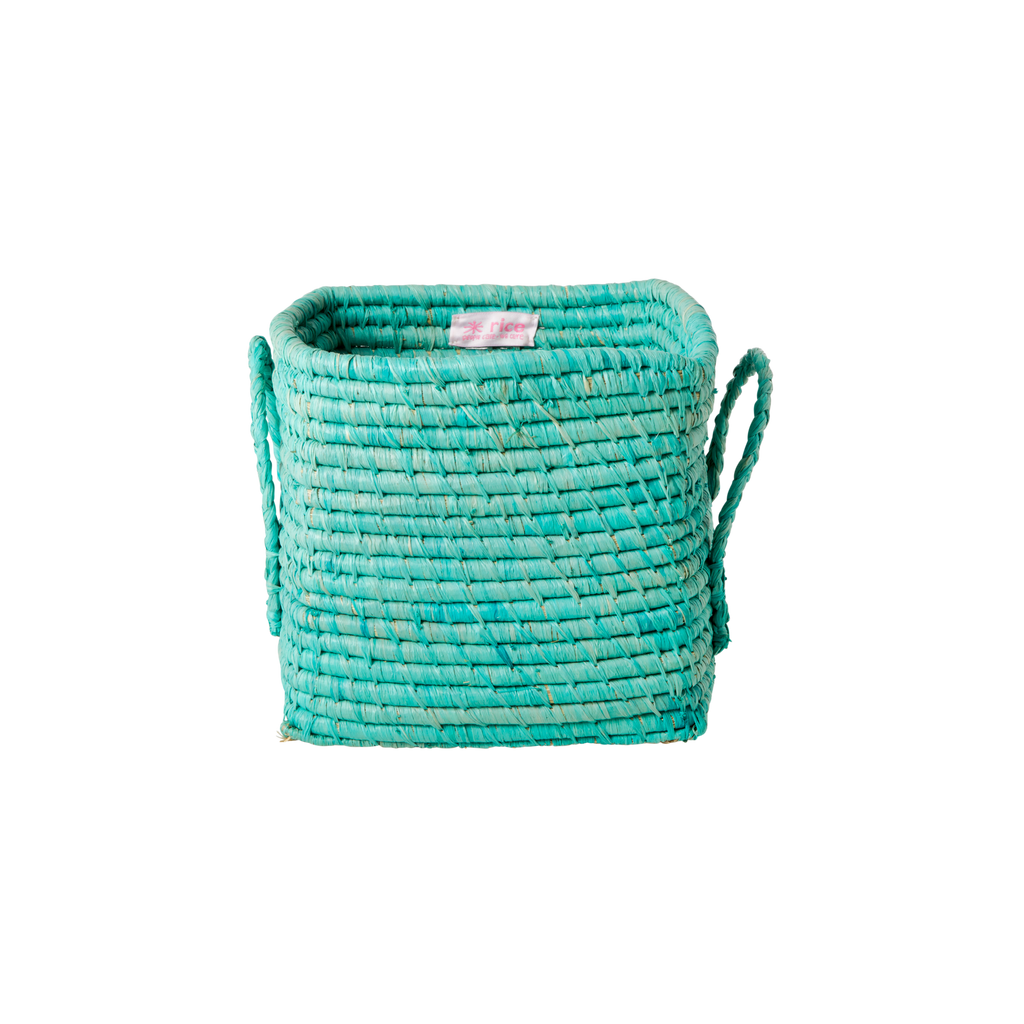RICE quadratischer Korb Raffia