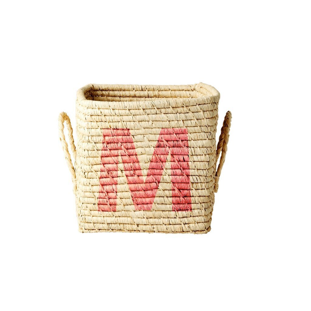 Raffia Buchstaben Korb ABC