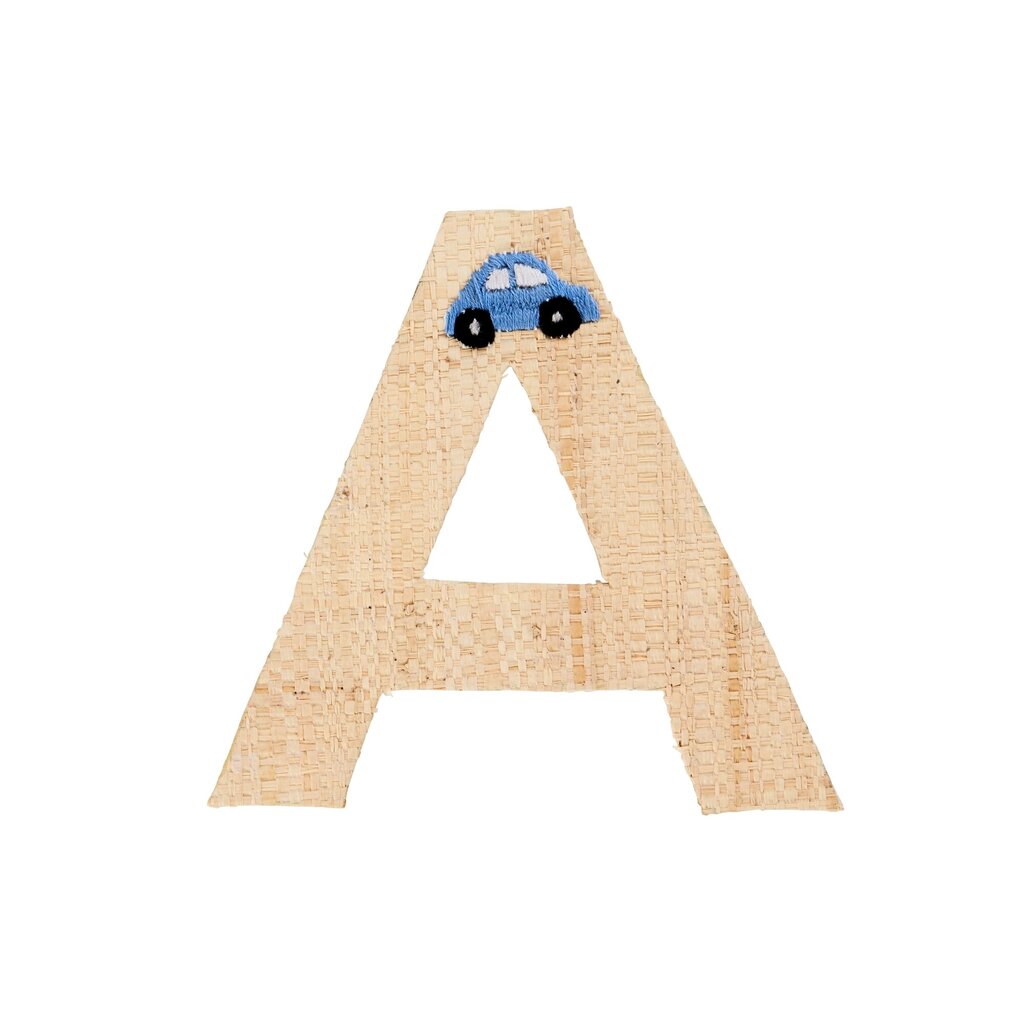 Raffia Buchstaben Sticker