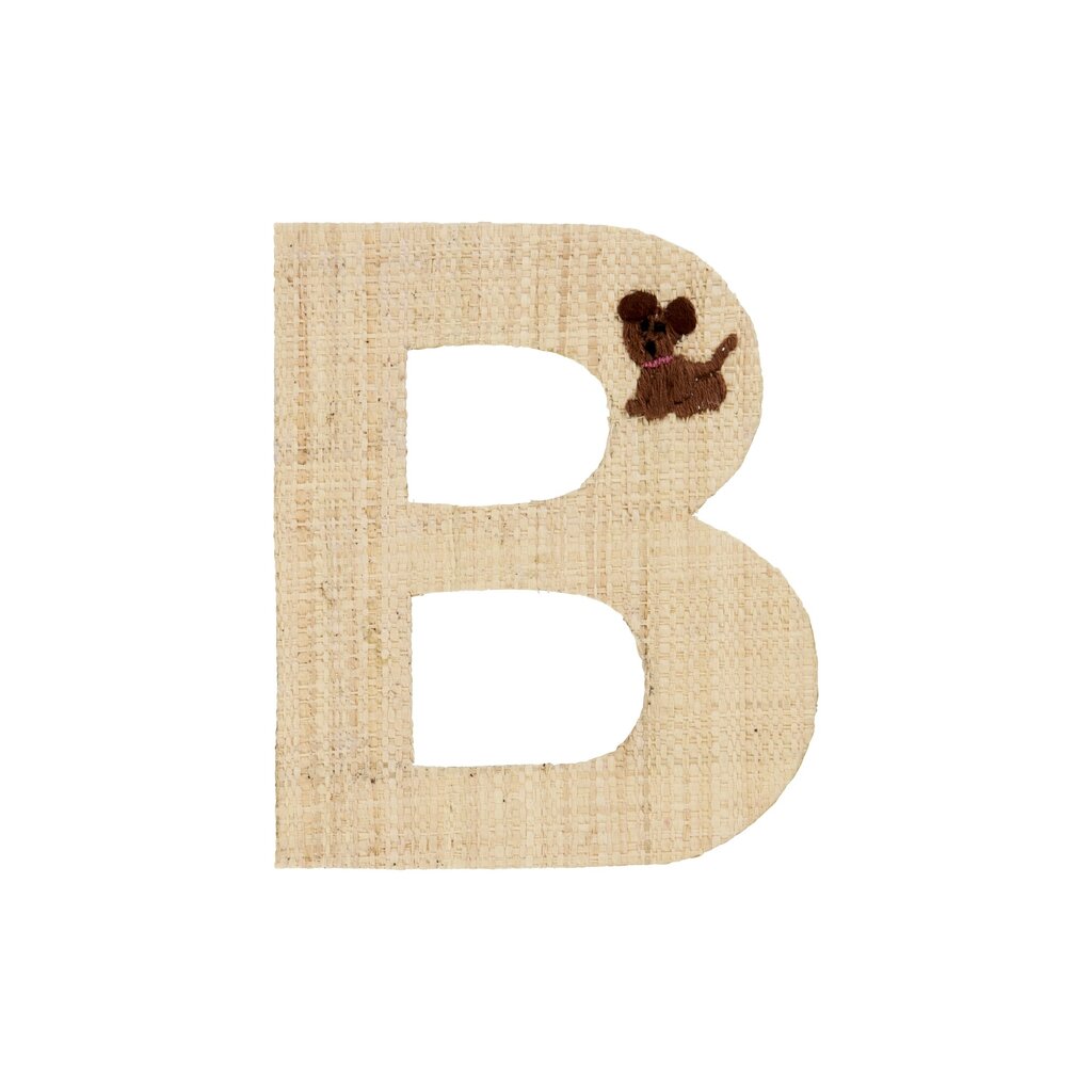 Raffia Buchstaben Sticker