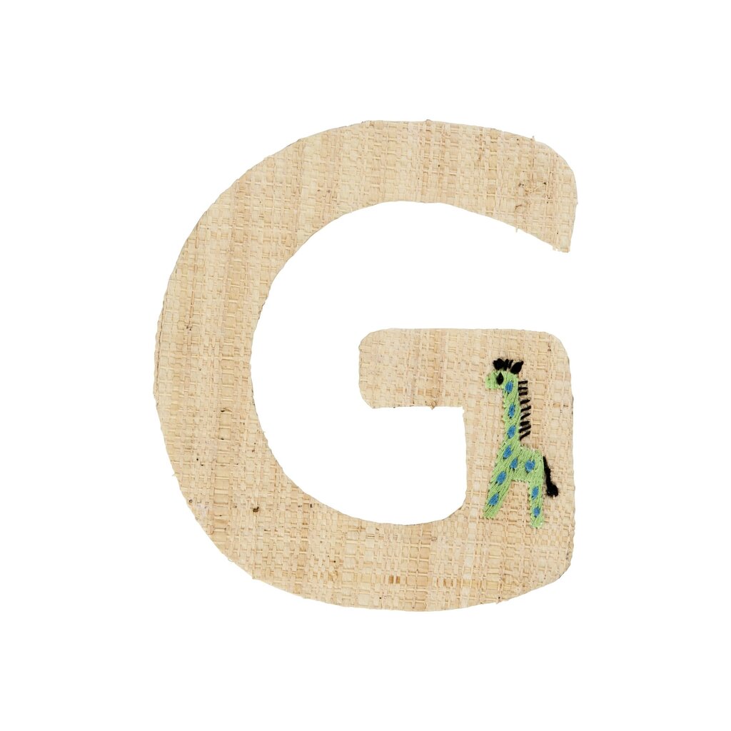 Raffia Buchstaben Sticker