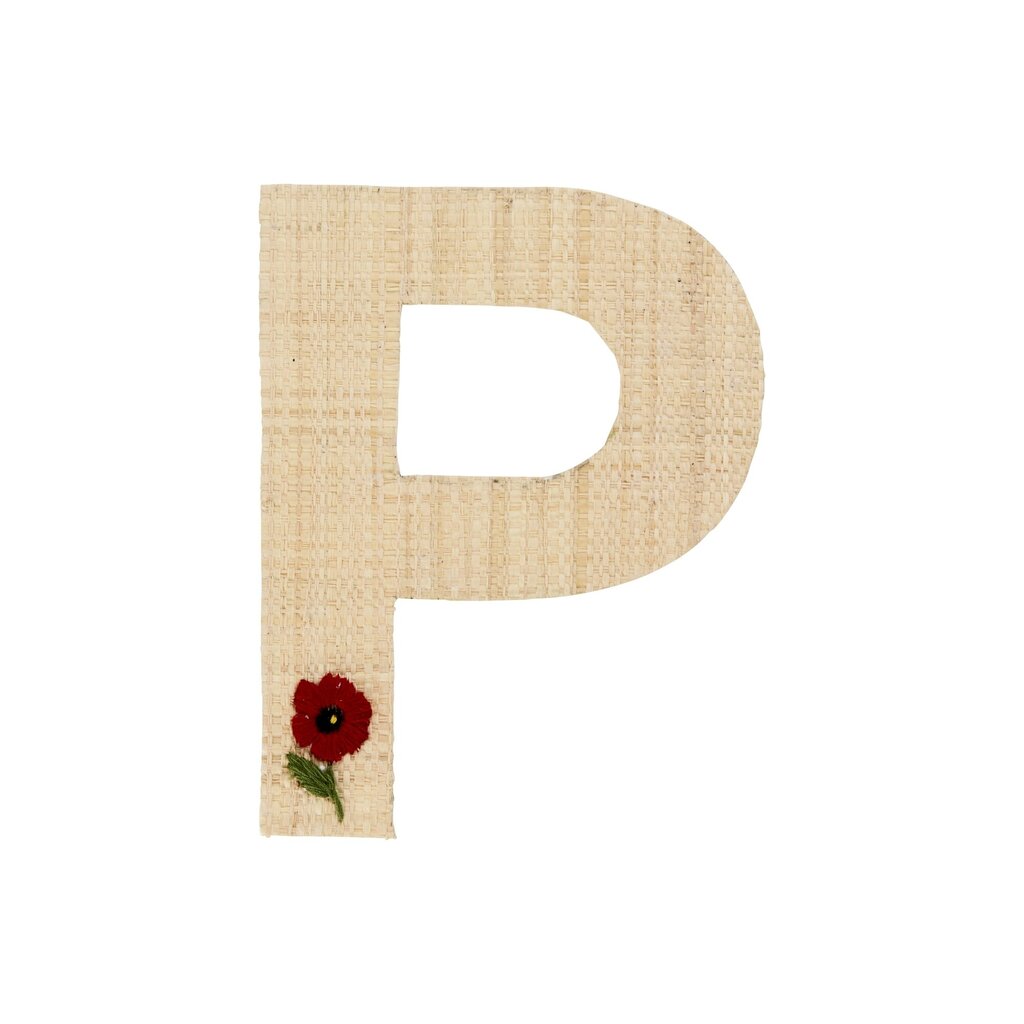 Raffia Buchstaben Sticker