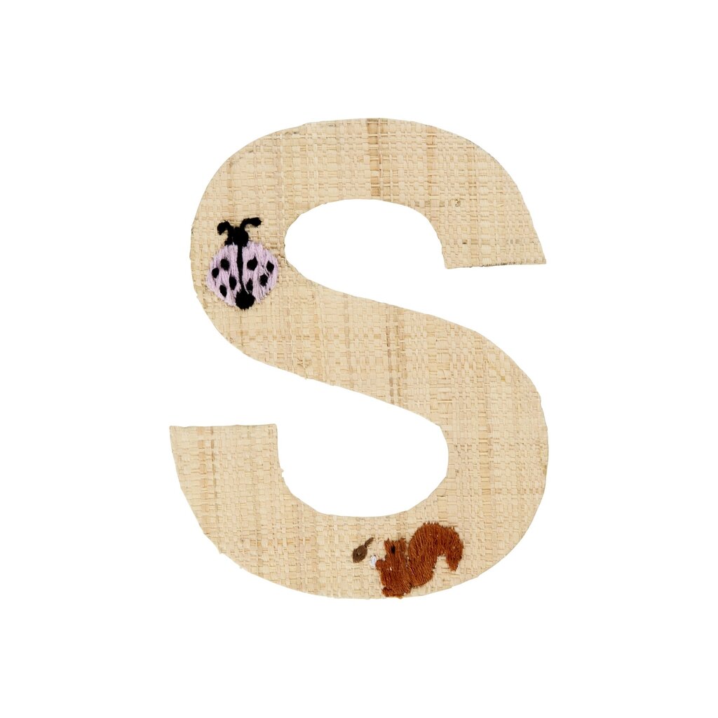 Raffia Buchstaben Sticker