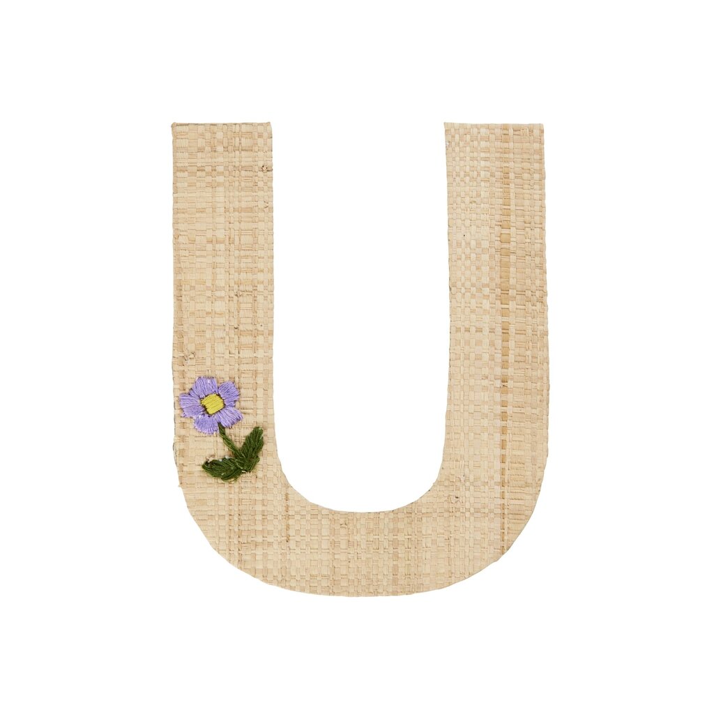 Raffia Buchstaben Sticker