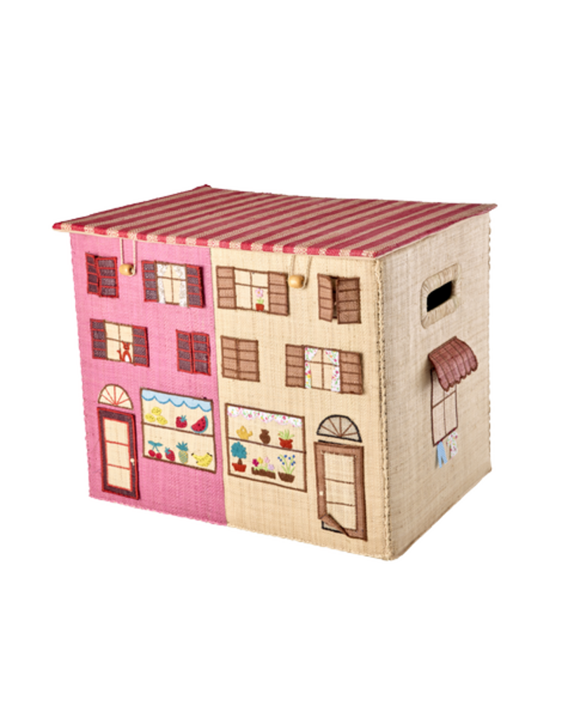RICE Bast Kinder Spielzeug Aufbewahrungsbox Paris, faltbar online kaufen bei SKANDEKO