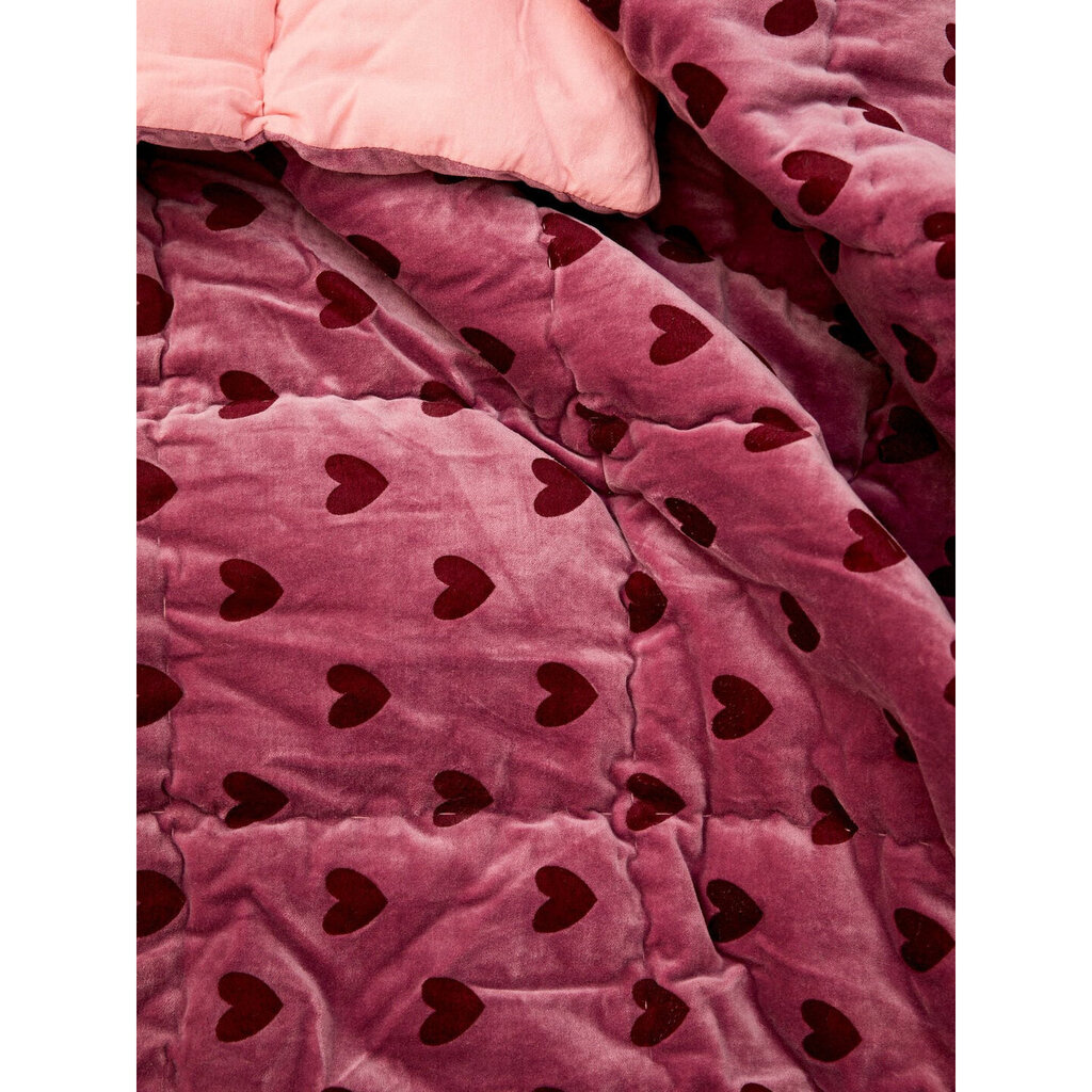 Samt Quilt Purple Hearts