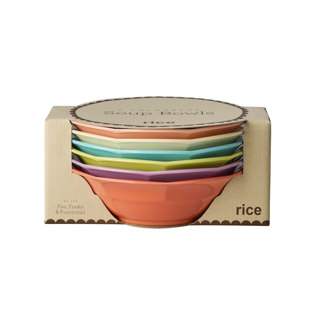 RICE Suppenteller Melamin Glory Days 6er online kaufen bei SKANDEKO