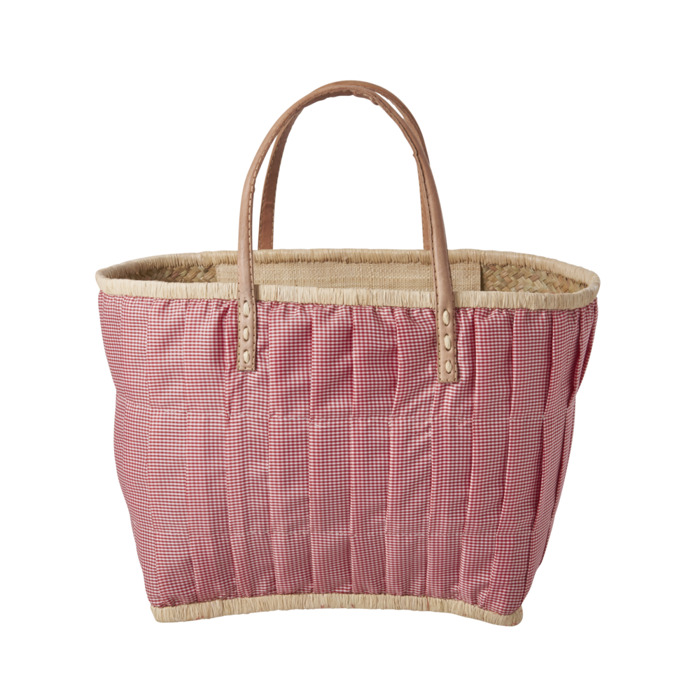 Rice Tasche aus Bast mit Henkel