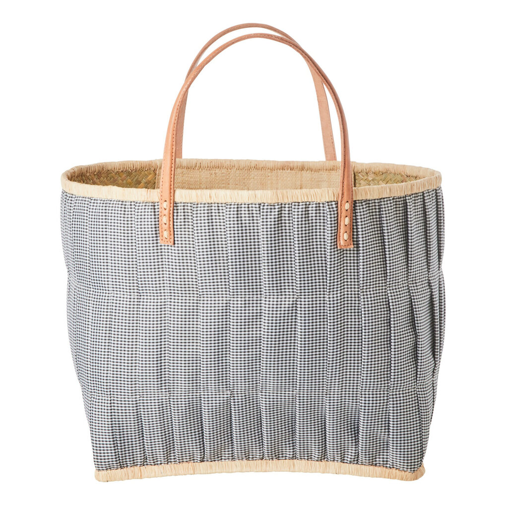 Rice Tasche aus Bast mit Henkel