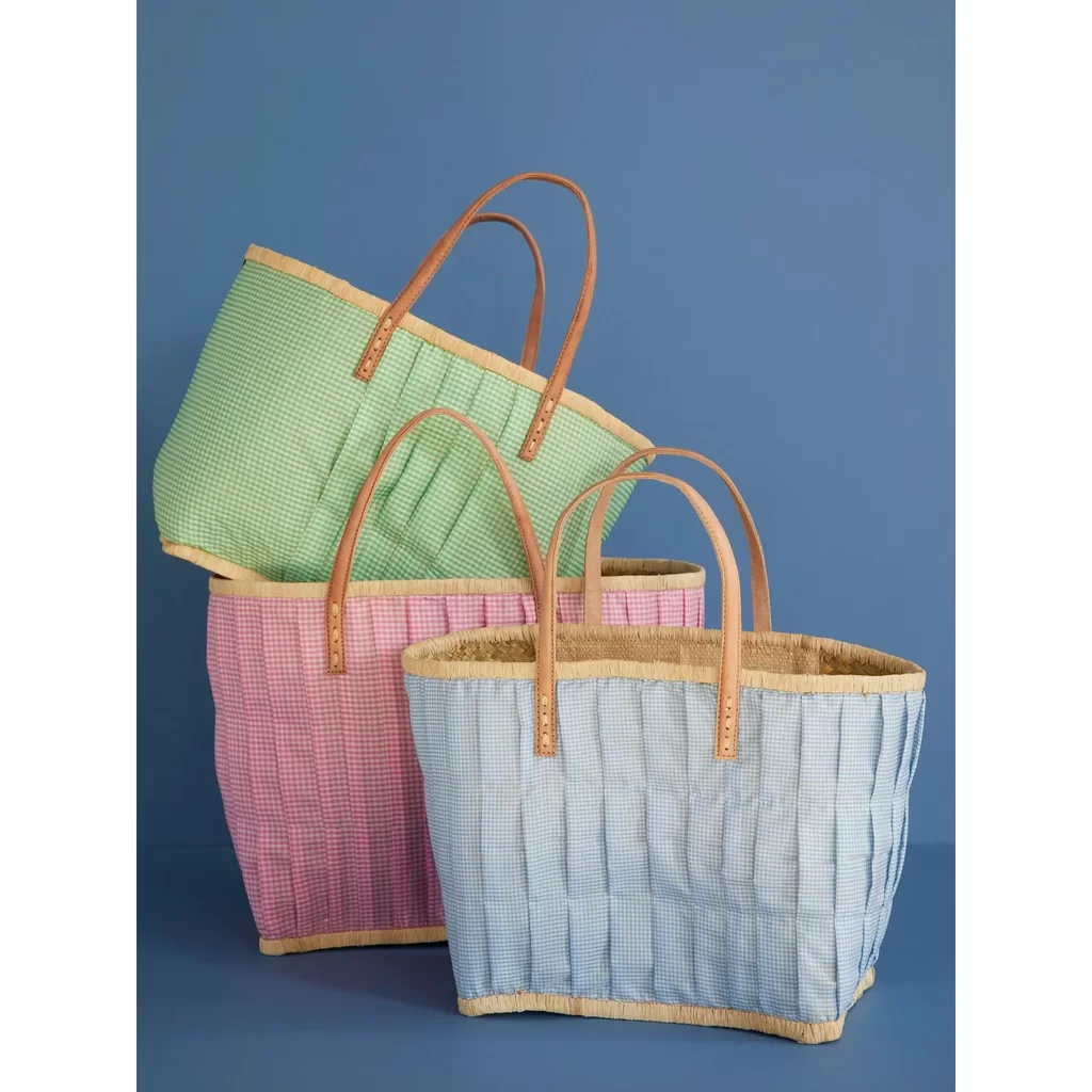 Rice Tasche aus Bast mit Henkel