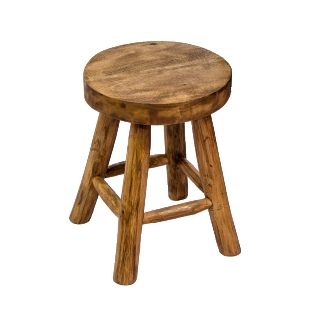 skandeko Kleiner Hocker rund Teakholz