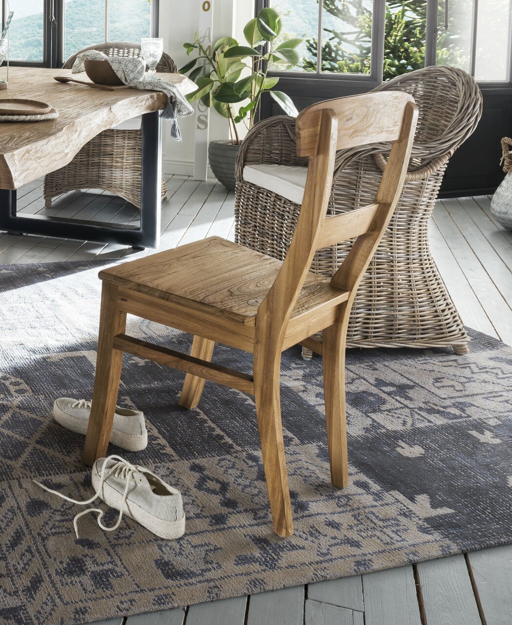 Stuhl Jacob Country aus Teakholz