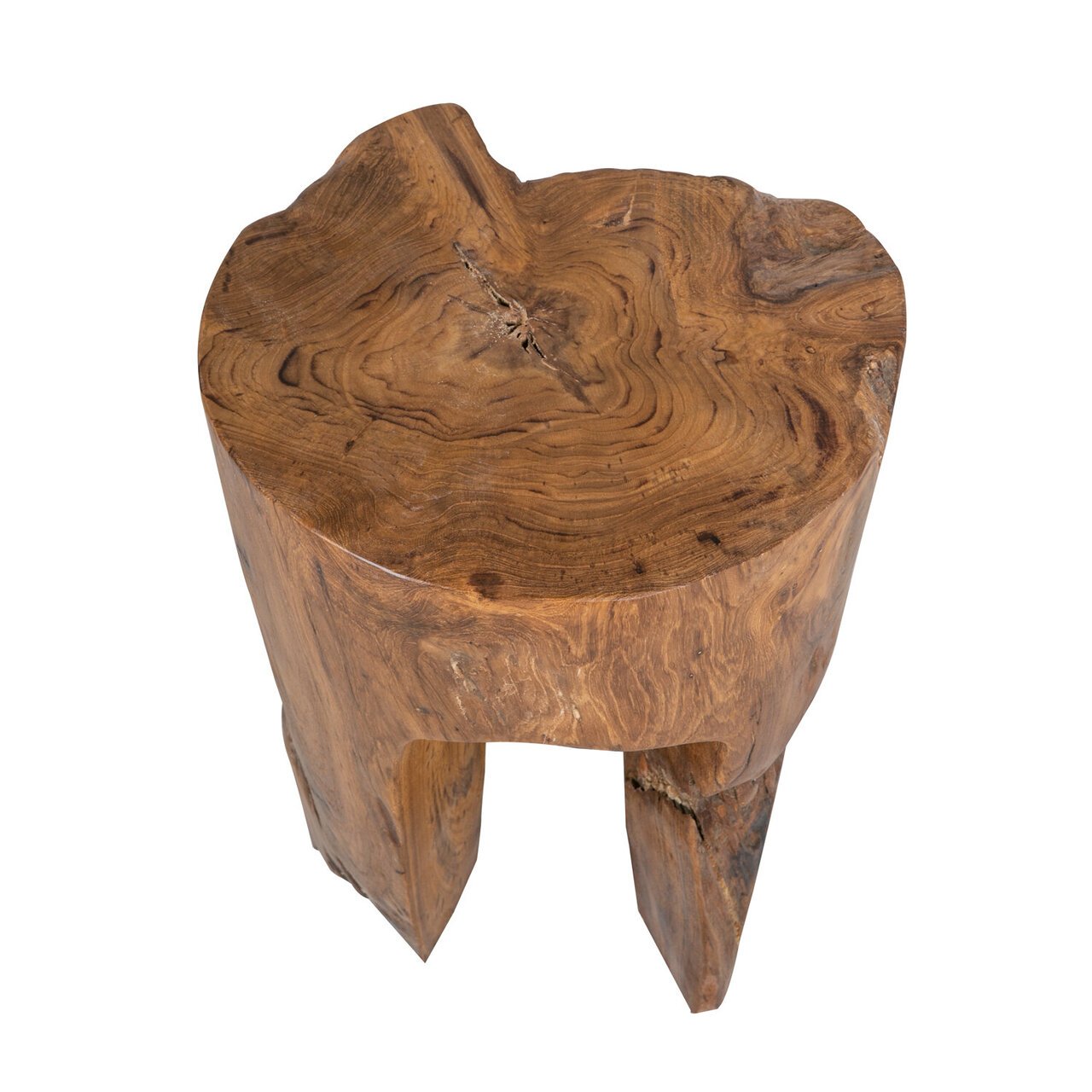 Unikat Drei Fuß Hocker Root Teakholz