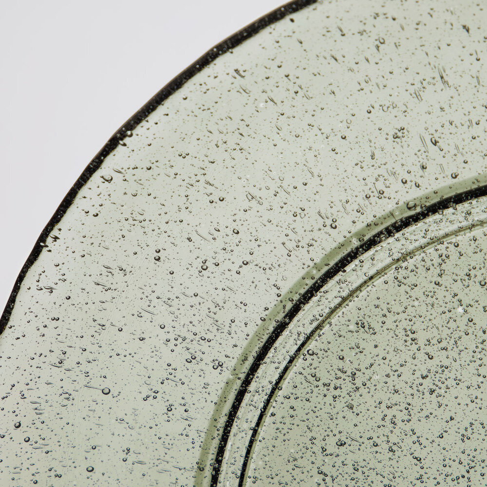 Großer Teller aus Glas Rain 2er