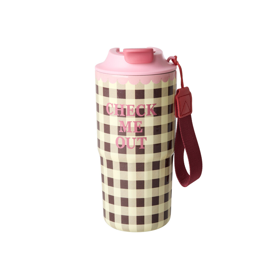 RICE Edelstahl Thermobecher Check Me Out online kaufen bei SKANDEKO