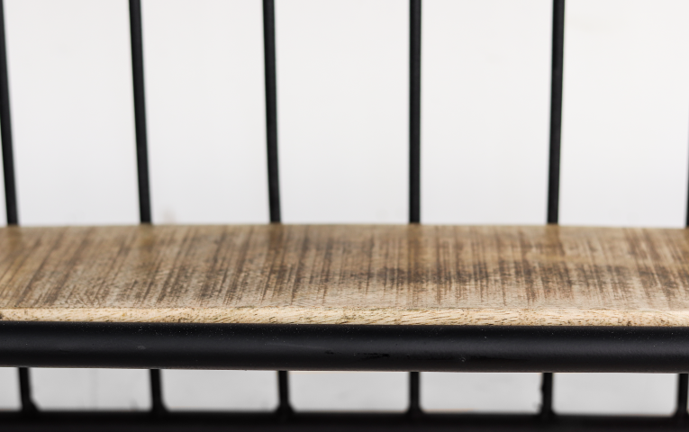 Wandregal Mangoholz/Eisen