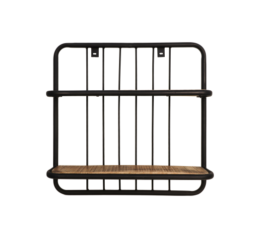 Wandregal Mangoholz/Eisen