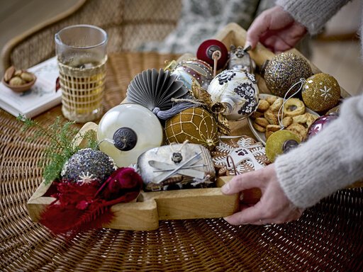 Impressionen zu Bloomingville 2er Set Weihnachtskugel Loha aus Glas, Bild 2