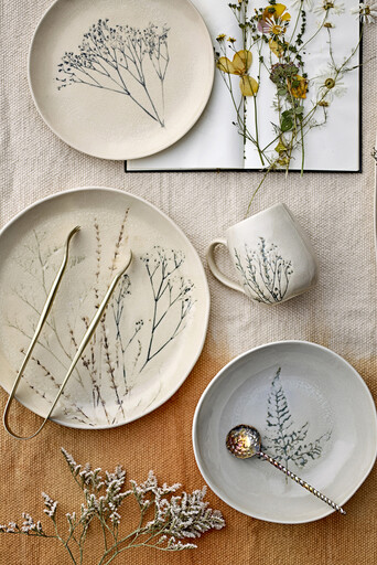 Impressionen zu Bloomingville Bea Tiefe Teller Multipack aus Steingut, Bild 1