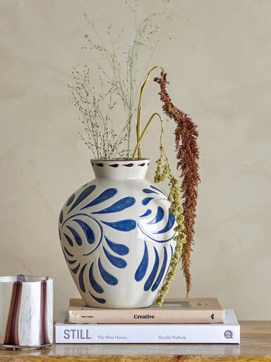 Impressionen zu Bloomingville Heikki Vase blau, Steingut, Bild 2