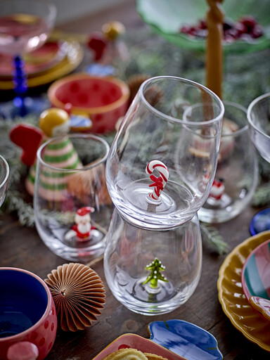Impressionen zu Bloomingville Misa Trinkglas Weihnachtlich, 4er Set, Bild 2