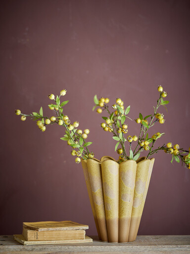 Impressionen zu Bloomingville Penn Vase, Gelb, Steingut, Bild 2