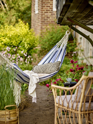 Impressionen zu Bloomingville Remo Hängematte, Blau, Baumwolle, Bild 1