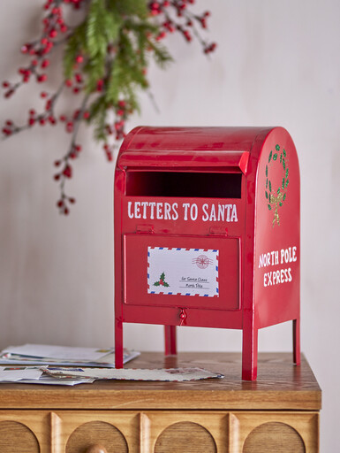 Impressionen zu Bloomingville Santas Briefkasten Deko Metall, Bild 2