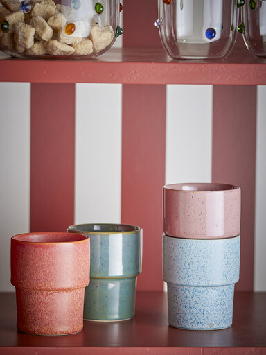 Impressionen zu Bloomingville Stapelbarer Steingut Becher Ewan 4er-Set, Bild 2