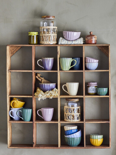 Impressionen zu Bloomingville Tilo Becherregal, Geschirr-Regal Recyceltes Holz, Bild 2