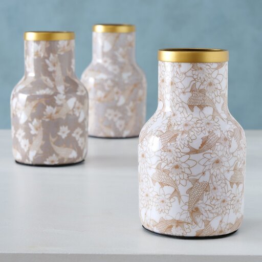 Impressionen zu Boltze 3er Set Vase Fisch Lotus, Bild 1