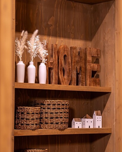 Impressionen zu Boltze Deko Schriftzug HOME Mangoholz, Bild 1