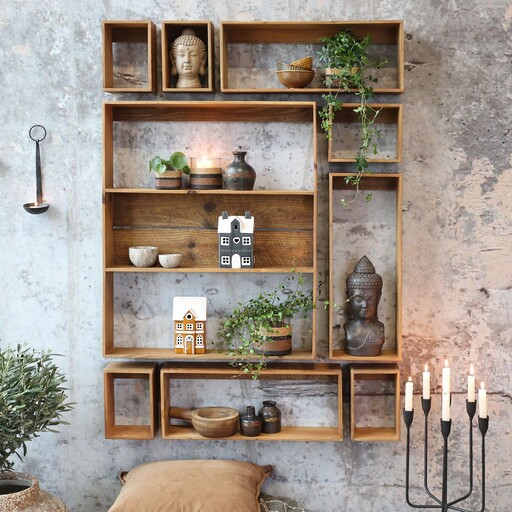 Impressionen zu Chic Antique 9-teiliges Regal-Set aus Kiefernholz, Bild 1