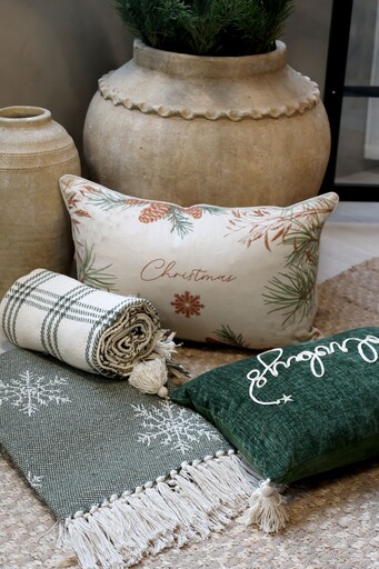 Impressionen zu Chic Antique Aix Kissebezug mit Tanne Christmas, Bild 3